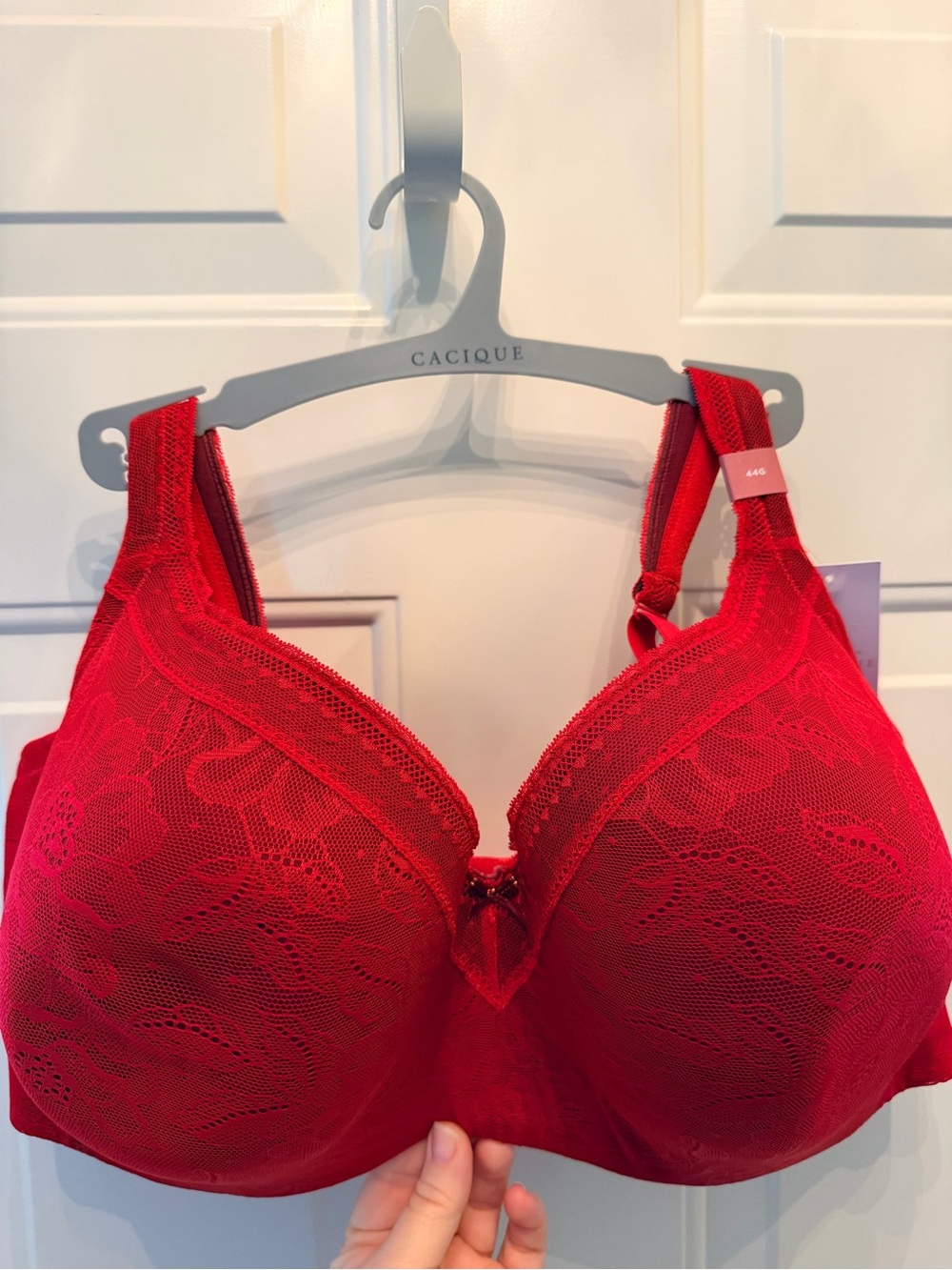 Cacique Vibrant Red Lace Full-Cup Bra